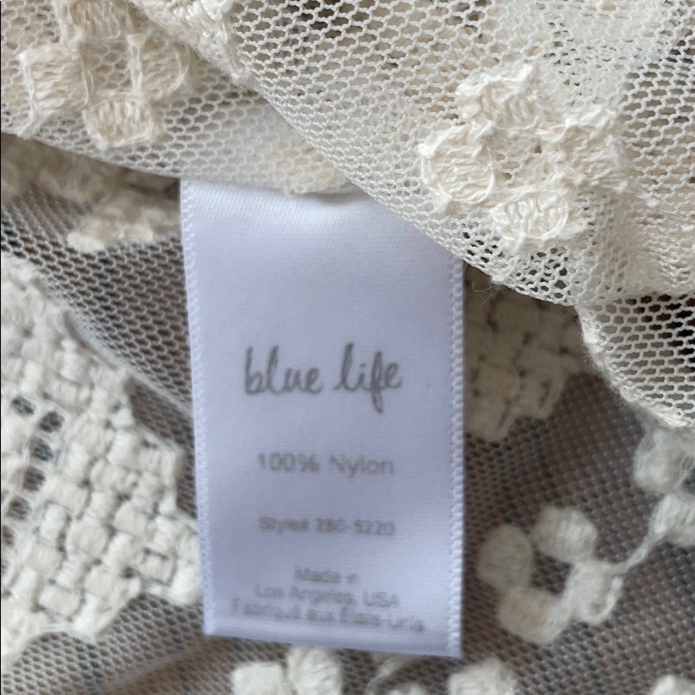 blue life lace poncho